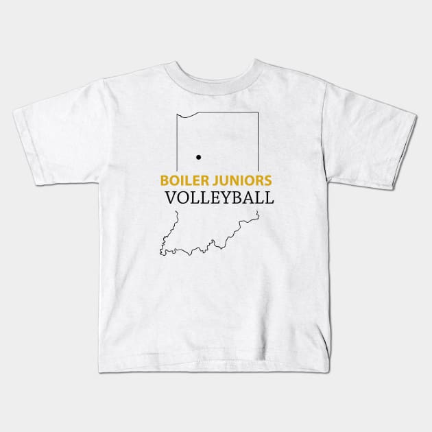 Indiana logo Gold Kids T-Shirt by BoilerJuniors